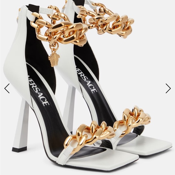 White Versace size 35 chain sandal - Picture 3 of 4
